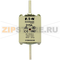 Предохранитель, 315 A, AC 500 В, 120 кА, NH03, gL/gG, IEC Eaton NH FUSE 315A 500V GG/GL SIZE 03