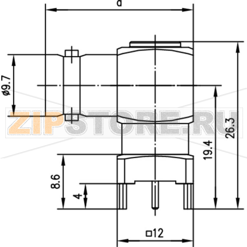 Разъем BNC, 50 Ом, 1 шт Telegärtner J01001A0064 