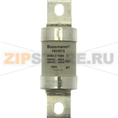 Предохранитель, 160 A, AC 660 В, DC 400 В, 80 кА, BS88, 38x120 мм, gL/gG, BS Eaton 160AMP 660V IN 