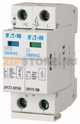 Ограничитель перенапряжения, 1+N полюс Eaton SPCT2-335-1+NPE 