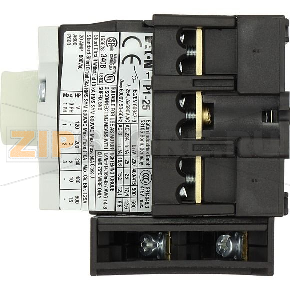 Выключатели главные, 3-полюсн., 25 A Eaton P1-25/M4/SVB/HI11 