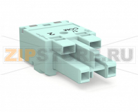 Разъем; 2-пол.; Код. B; 4,00 mm; светло-бирюзовые Wago 770-1242/076-000