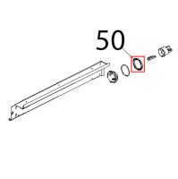 Guarnizione portalampada DE=53.2, DI=44.2, SP=3.2, PTFE P Unox XV 203G