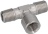 T-FITTING ø 1/4M-1/4F-1/4M NICKEL