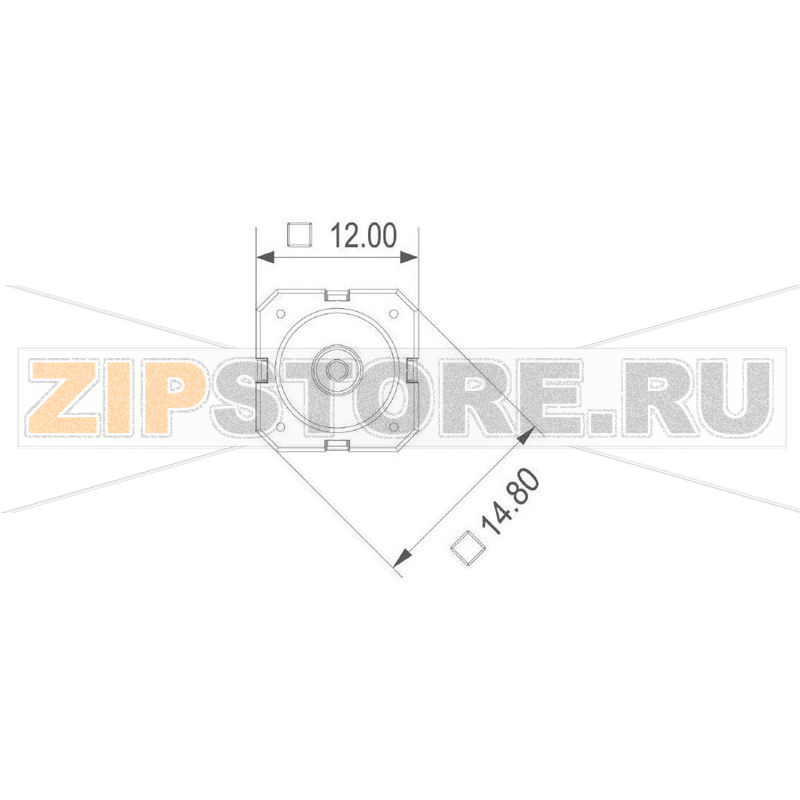 Кнопка 42 В DC/AC, 0.1 А, 1 x выкл/вкл, без фиксации, 1 шт Rafi 1.14.001.502/0000 