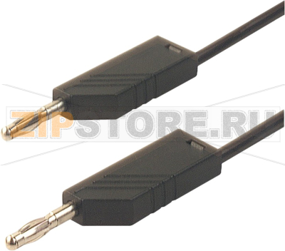 Провод испытательный 0.25 м, 16 A, 30 В/AC, 60 В/DC, черный Hirschmann 934090100 