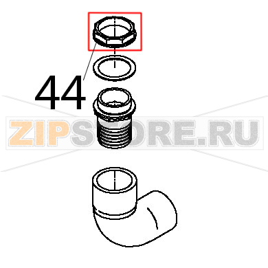 Ghiera manicotto asp. pompa Teikos TS601 Ghiera manicotto asp. pompa Teikos TS601Запчасть на деталировке под номером: 44
