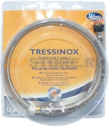 TUYAU GAZ BUTANE 1,00 M TRESSINOX 10 ANS 