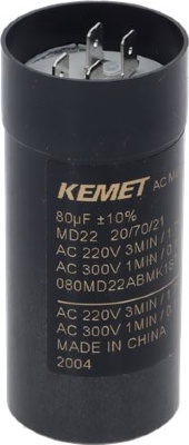 CAPACITOR 80 MF 220 240V 50/60 Hz 