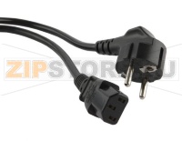 Hyperline PWC-IEC13-SHM-1.0-BK Кабель питания компьютера (Shucko+C13) (3x0.75), 10A, угловая вилка, 1.0 м