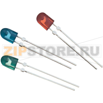 Светодиод овальный 605 мкд, синий, 3x4 мм, 50°, 100°, 20 мА, 3.2 В Avago Technologies HLMP-LB63-PT0Z 