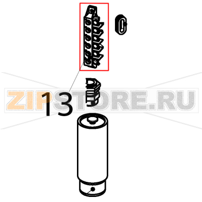 Morsettiera FV 122 B Tecnoinox FR48FE7 Morsettiera FV 122 B Tecnoinox FR48FE7Запчасть на деталировке под номером: 13