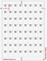 Hyperline WMBL-25x33-A4L-WH Самоламинирующиеся наклейки для печати на лазерных принтерах 25мм х 33мм, (1 лист, 64 наклейки)