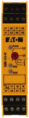 Реле безопасности с задержкой выключения, 24 В, DC, 24 В, AC, 50/60 Hz Eaton ESR5-VE3-42 