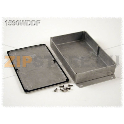 Корпус алюминиевый 187.5x119.5x37 мм, серый, 1 шт Hammond 1590WDDF 