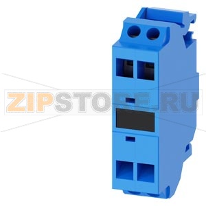 Опорная клемма, цвет: синий, подключение на пружинных клеммах: для монтажа на полу Siemens 3SU1400-2DA50-3AA0 