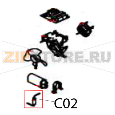 H.V. Diode Hurakan HKN-WP900M H.V. Diode Hurakan HKN-WP900MЗапчасть на деталировке под номером: C02