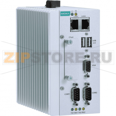 Компьютер встраиваемый 1.46 ГГц, 2 ядра, Intel Atom E3826, 4 Гб, VGA, 2xUSB 2.0 MOXA MC-1112-E2-T 
