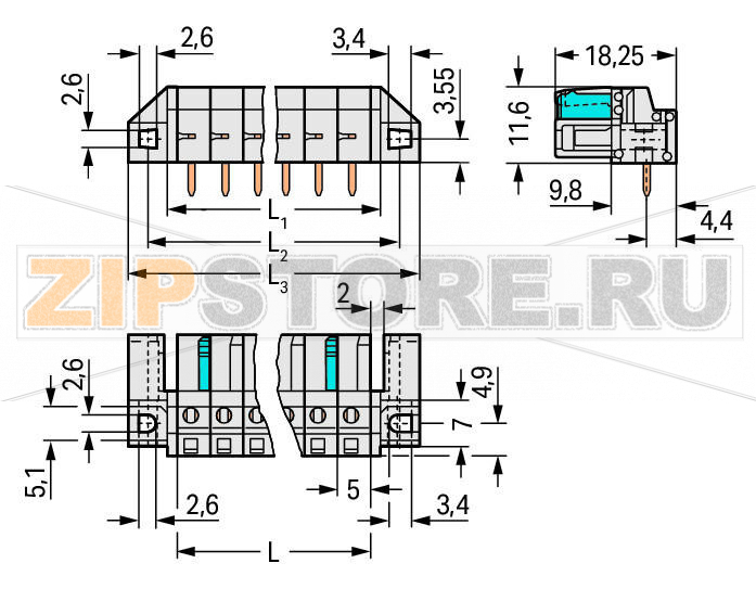 MCS MIDI Розетка под пайку THT; 0.6 x 1.0 mm solder pin; угловые; 100% защита от неправильного подсоединения; Проходной фланец; Шаг контактов 5 мм; 8-пол.; светло-серые Wago 722-238/047-000 Встроенные тестовые порты для тестовых штекеров O 2 ммДля соединений "провод-провод" и "плата-провод"Выходы под печатные платы с защитой от касанияЛегко идентифицируемые входы и выходы печатной платы100% защита от неправильного подсоединенияВозможны варианты кодировки...