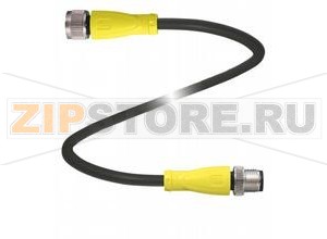 Кабель датчика-исполнительного устройства Connection cable V1-G-S-BK0,5M-PUR-A-V1-G Pepperl+Fuchs Описание оборудованияConnection cable, M12 to M12, PUR cable, 4-pin