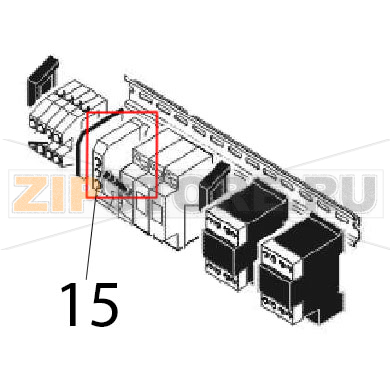 Ground terminal Angelo Po FM611E1 Ground terminal Angelo Po FM611E1Запчасть на деталировке под номером: 15