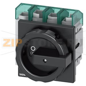SENTRON, Molded case switch 3LD5 UL, Main switch, 4-pole, certified according to UL489 UL60947-4-1 and IEC60947-3, UL: 60A, SCCR 50kA at 480VAC, Operating power at 480VAC 3-phase: 40hp, IEC: 63A, Operating power at AC-23A at 400V: 30kW, front-mounted, rot 