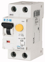 Дифавтомат FI/LS, 10A, 100 мА, LS-характеристика-B, 1p+N, FI-Char: AC Eaton FRBMM-B10/1N/01