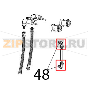 Elbow and gasket Angelo Po 1A1PI2G Elbow and gasket Angelo Po 1A1PI2GЗапчасть на деталировке под номером: 48