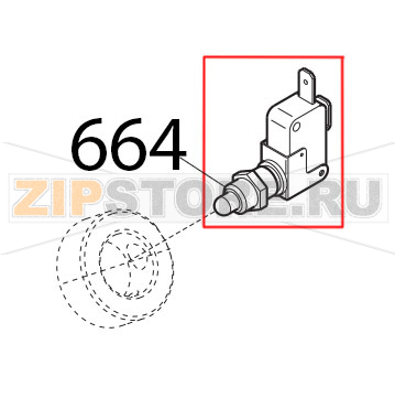 Micro interrutt. mn x affettatr Sirman Canova 300 Micro interrutt. mn x affettatr Sirman Canova 300Запчасть на деталировке под номером: 664