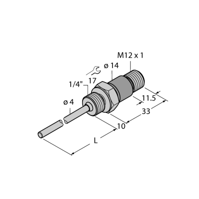 Датчик температуры Turck TP-104A-G1/4-H1141-L035 