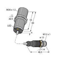 Датчик индуктивный Turck BI12-M30-AD6X-0.3-RS4.23