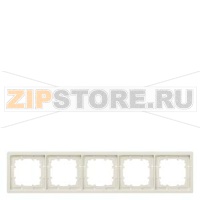 DELTA STYLE РАМКА 5-МЕСТН. ПЛАТИНОВЫЙ МЕТАЛЛИК Siemens 5TG1325-1