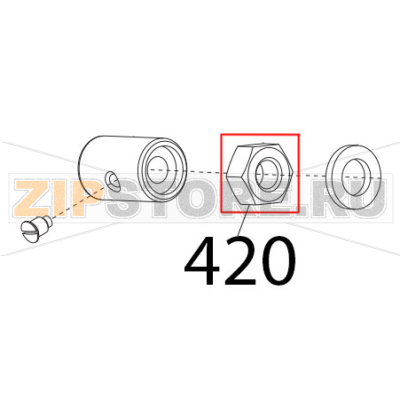 Dado es. DIN934, M6 Sirman Mirra 250 C Dado es. DIN934, M6 Sirman Mirra 250 CЗапчасть на деталировке под номером: 420