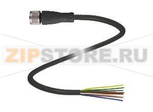 Кабель датчика-исполнительного устройства Female connector V19-G-BK15M-PUR-U Pepperl+Fuchs Описание оборудованияFemale cordset, M12, 8-pin, PUR-cable
