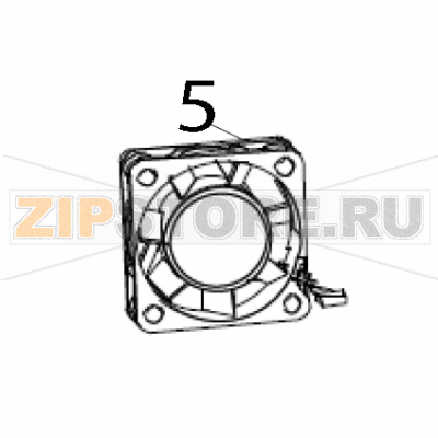 Kit printhead fan Zebra ZXP9 Kit printhead fan Zebra ZXP9Запчасть на деталировке под номером: 5