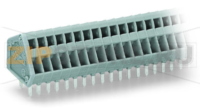PCB terminal block; 0.5 mm; Pin spacing 2.5 mm; 6-pole; CAGE CLAMP®; 0,50 mm; gray Wago 233-106 ?Компактные клеммные колодки с соединением CAGE CLAMP® и применение отвертки параллельно или перпендикулярно вводу проводникаДвойные выводы по пайку для высокого уровня механической стабильностиИндивидуальные сочетания цветов...