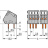 PCB terminal block; 0.5 mm; Pin spacing 2.5 mm; 6-pole; CAGE CLAMP®; 0,50 mm; gray Wago 233-106 - PCB terminal block; 0.5 mm; Pin spacing 2.5 mm; 6-pole; CAGE CLAMP®; 0,50 mm; gray Wago 233-106