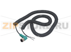 Кабель датчика-исполнительного устройства Female connector V3-WM-0.5/2.5M-PUR Pepperl+Fuchs Описание оборудованияSpiral cable socket, M8, 3-wire, PUR