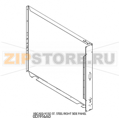 St. steel right side panel Unox XBC 405 St. steel right side panel Unox XBC 405Запчасть на деталировке под номером: 3Название запчасти на английском языке: St. steel right side panel Unox XBC 405