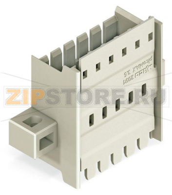Panel feedthrough male connector; зажимное кольцо; Шаг контактов 3,5 мм; 6-пол.; светло-серые Wago 2091-1636/024-000 Вилки для установки в панель и в устройстваВнешнее штекерное соединение с помощью фиксирующих зажимов с гнездами с зажимами для проводниковВнутреннее штекерное соединение с розетками с помощью выводов под пайку или гнезда с зажимами для проводниковТакже доступны с предварительно собранными гнездами с обеих сторонФиксирующие фланцы также подходят для монтажа в панель...