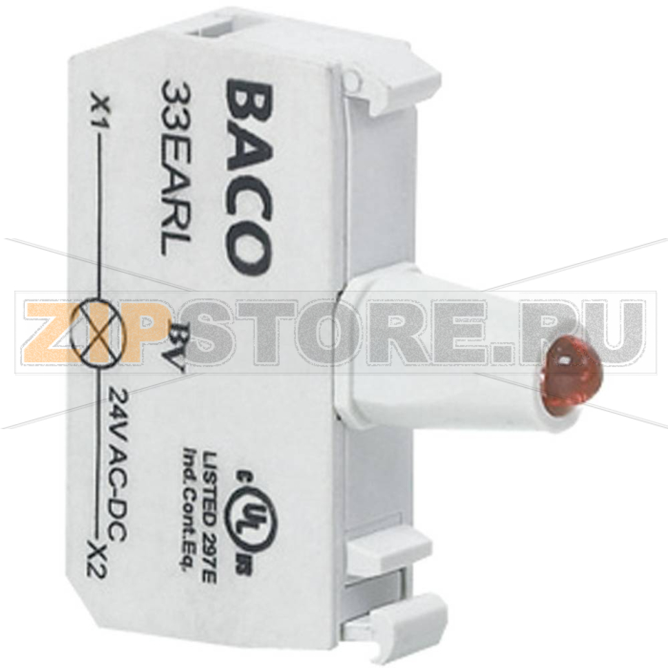 Элемент светодиодный, желтый, 12 В/DC, 24 В/DC, 1 шт Baco 33RAYL 