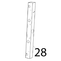Door right column 50x50x1 Unox XVC 205E