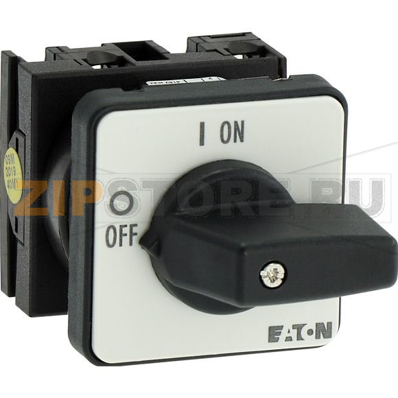 Переключатель вкл/выкл, 1-полюсный, 20 A, 90°, монтаж Eaton T0-1-8200/E 