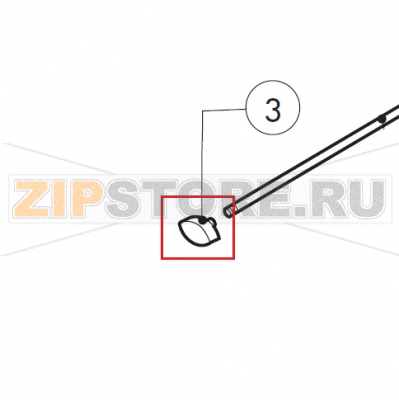Steam outlet knob Lainox MVE051P                                                                                              Steam outlet knob Lainox MVE051PЗапчасть на сборочном чертеже под номером: 3Название запчасти на итальянском языке языке: Steam outlet knob Lainox MVE051P
