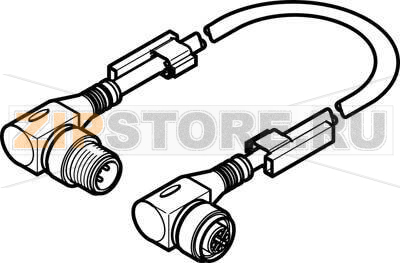 Кабель соединительный 0.5 м Festo NEBU-M12W5-K-0.5-M12W5 