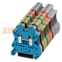 Terminal block, 6 mm2 red Screw mounting 2 connections Red Siemens 8WH1000-0AH02