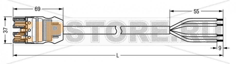 pre-assembled connecting cable; Eca; Socket/open-ended; 4-pole; Cod. B; Control cable 4 x 1.0 mm; 2 m; 1,00 mm; pink Wago 771-9994/105-207 Protected against mismating and maintenance-freeAdditional variable coding is possible.Components can be clearly printed on and color-coded to meet custom requirements....