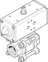 Кран шаровой с приводом Festo VZBA-3/8"-GG-63-T-22-F0304-V4V4T-PP15-R-90-C