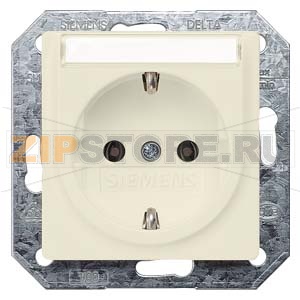 DELTA I-SYSTEM ЭЛЕКТРИЧЕСКИЙ БЕЛЫЙ РОЗЕТКА SCHUKO 10A DC/16A AC 250В C БЕЗРЕЗЬБОВЫМИ КОНТАКТНЫМИ ЗАЖИМАМИ С ПОЛЕМ ДЛЯ НАДПИСИ ЭЛ.-МЕХ.ЧАСТЬ Siemens 5UB1555 