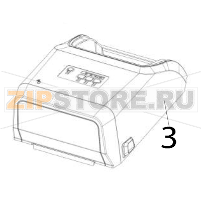Cover assembly for gray standard models (includes media window) Zebra ZD421 Thermal Transfer Cover assembly for gray standard models (includes media window) Zebra ZD421 Thermal TransferЗапчасть на деталировке под номером: 3